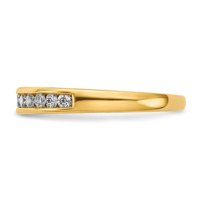 14K Gelbgold Ring mit 0,33 ct. Laborgezüchteten Diamanten VS/SI+ G+ in Kanalfassung