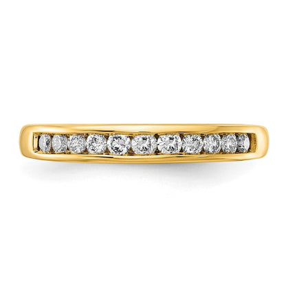 14K Gelbgold Ring mit 0,33 ct. Laborgezüchteten Diamanten VS/SI+ G+ in Kanalfassung