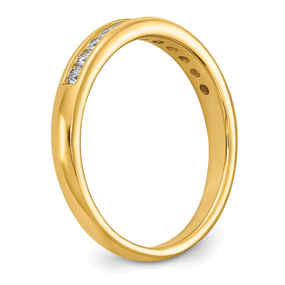 14K Gelbgold Ring mit 0,33 ct. Laborgezüchteten Diamanten VS/SI+ G+ in Kanalfassung