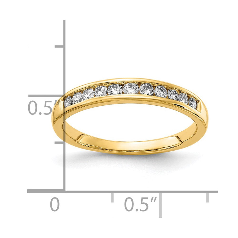 14K Gelbgold Ring mit 0,33 ct. Laborgezüchteten Diamanten VS/SI+ G+ in Kanalfassung