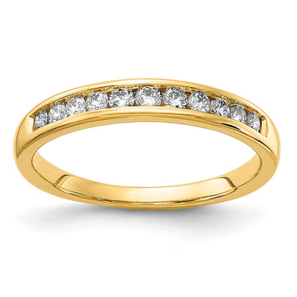 14K Gelbgold Ring mit 0,33 ct. Laborgezüchteten Diamanten VS/SI+ G+ in Kanalfassung