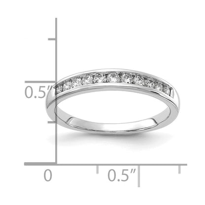 14K Weißgold Ring mit 0,33 ct. im Kanalfassung-Design, Laborgezüchteten Diamanten VS/SI+ G+