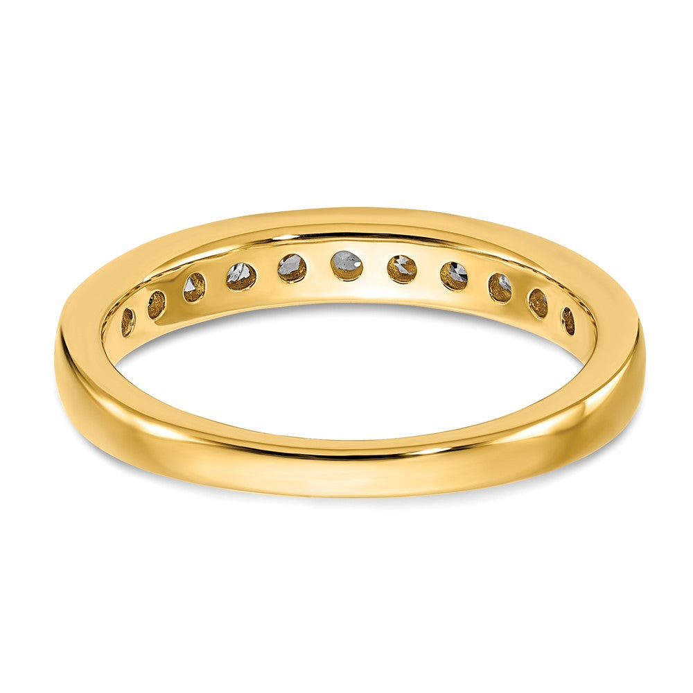 14K Gelbgold Ring mit 0,5 ct. im Kanalfassung, laborgezüchteten Diamanten, VS/SI+ G+
