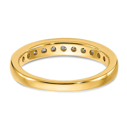 14K Gelbgold Ring mit 0,5 ct. im Kanalfassung, laborgezüchteten Diamanten, VS/SI+ G+