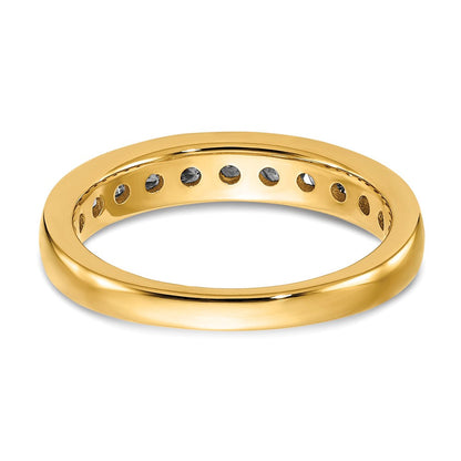 14K Gelbgold Ring mit 0,75 ct. im Kanalfassung-Design gefassten, im Labor gezüchteten Diamanten VS/SI+ G+