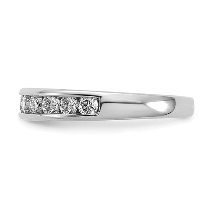 14K Weißgold Ring mit 0,75 ct. im Labor gezüchteten Diamanten VS/SI+ G+ in Kanalfassung