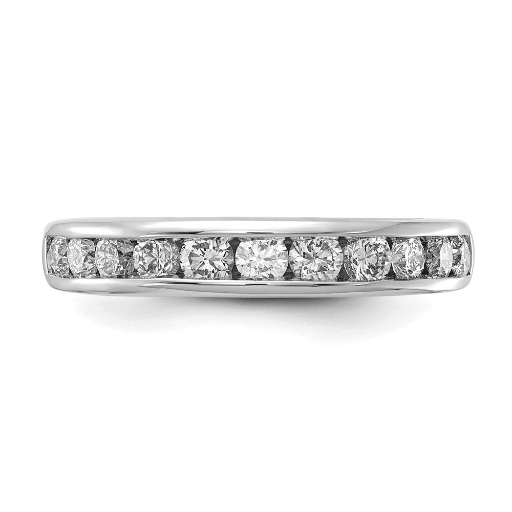 14K Weißgold Ring mit 0,75 ct. im Labor gezüchteten Diamanten VS/SI+ G+ in Kanalfassung