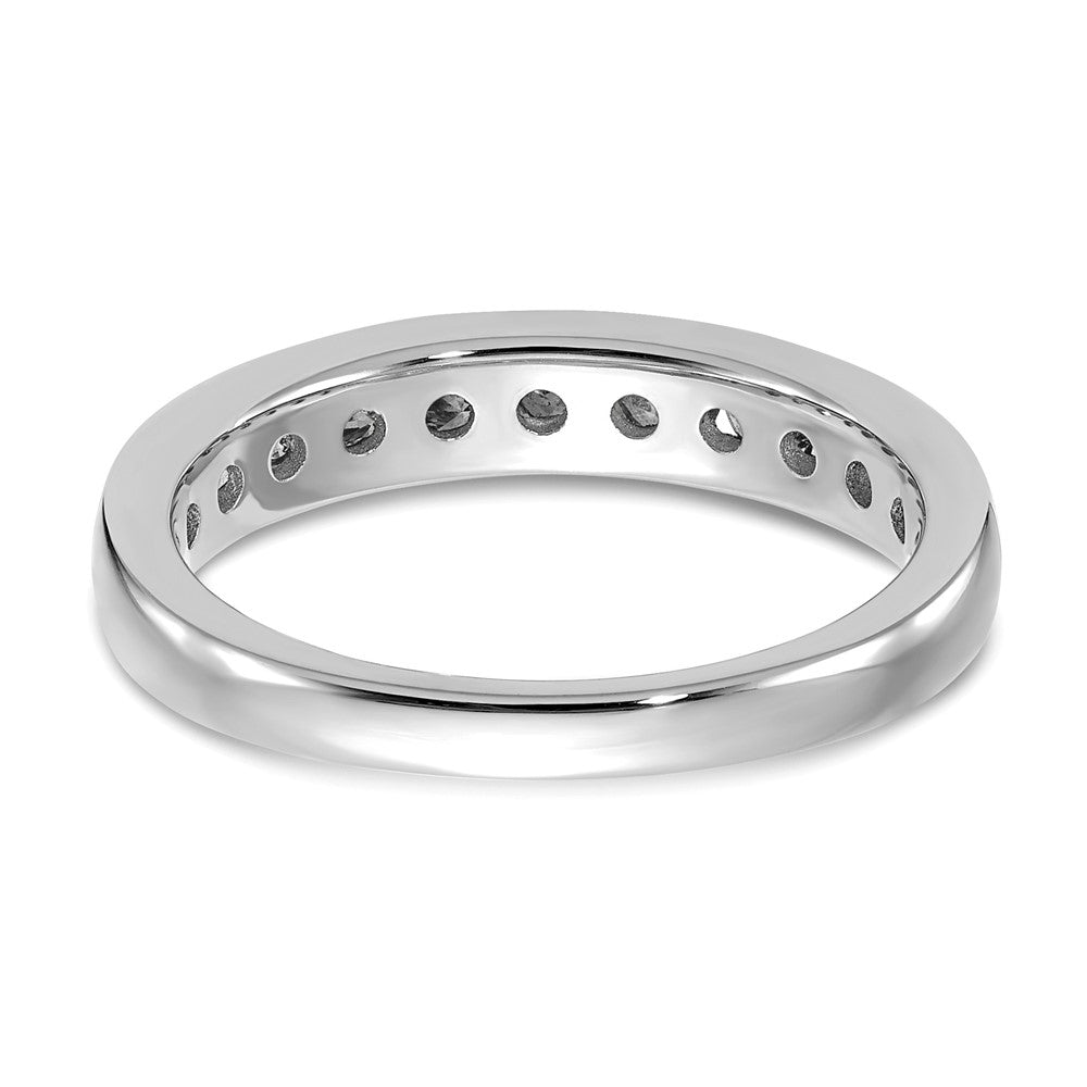 14K Weißgold Ring mit 0,75 ct. im Labor gezüchteten Diamanten VS/SI+ G+ in Kanalfassung