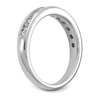 14K Weißgold Ring mit 0,75 ct. im Labor gezüchteten Diamanten VS/SI+ G+ in Kanalfassung