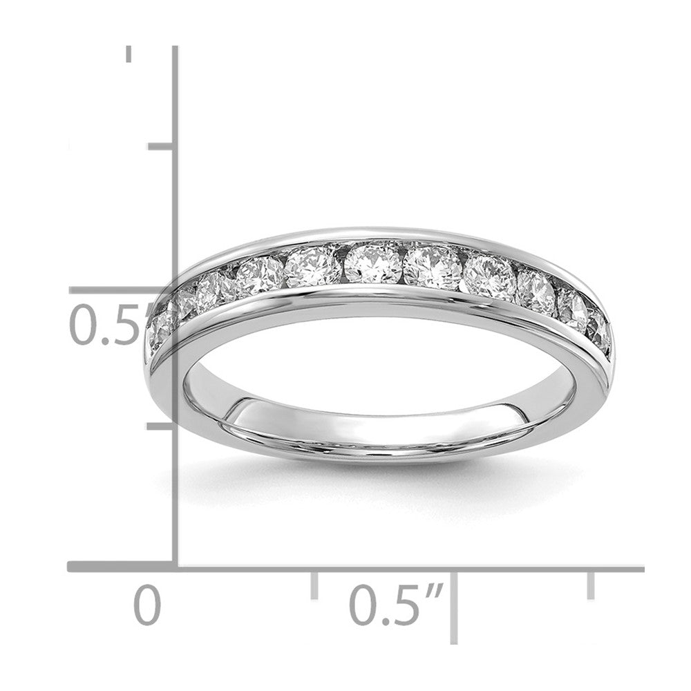 14K Weißgold Ring mit 0,75 ct. im Labor gezüchteten Diamanten VS/SI+ G+ in Kanalfassung
