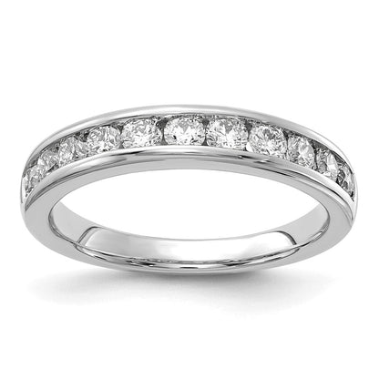 14K Weißgold Ring mit 0,75 ct. im Labor gezüchteten Diamanten VS/SI+ G+ in Kanalfassung