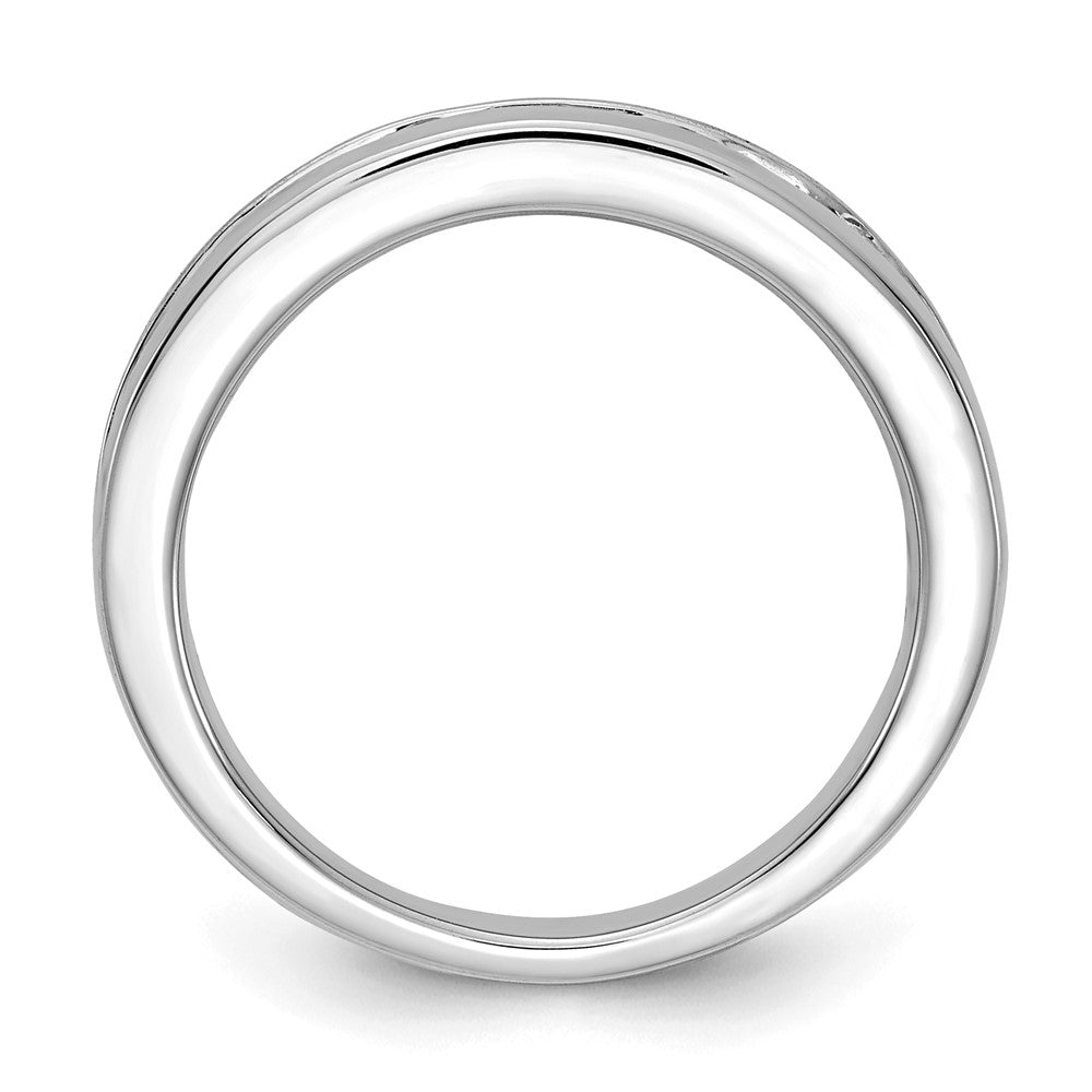 14K Weißgold Ring mit 1 ct. Labor-Diamanten VS/SI+ G+ in Kanalfassung