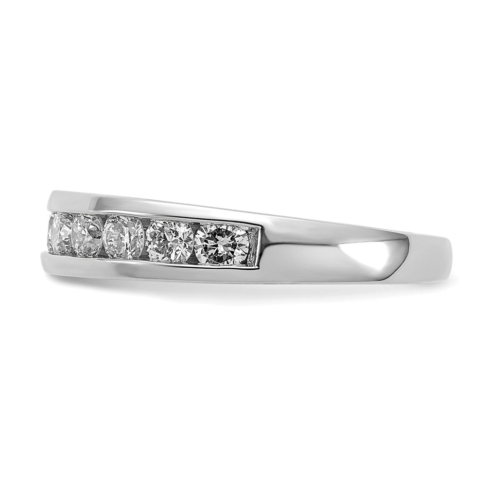 14K Weißgold Ring mit 1 ct. Labor-Diamanten VS/SI+ G+ in Kanalfassung
