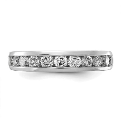 14K Weißgold Ring mit 1 ct. Labor-Diamanten VS/SI+ G+ in Kanalfassung