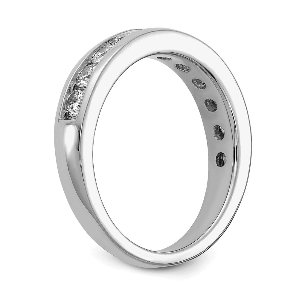 14K Weißgold Ring mit 1 ct. Labor-Diamanten VS/SI+ G+ in Kanalfassung