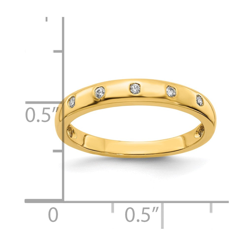 10K Gelbgold 10K 5-stone Diamant Ring