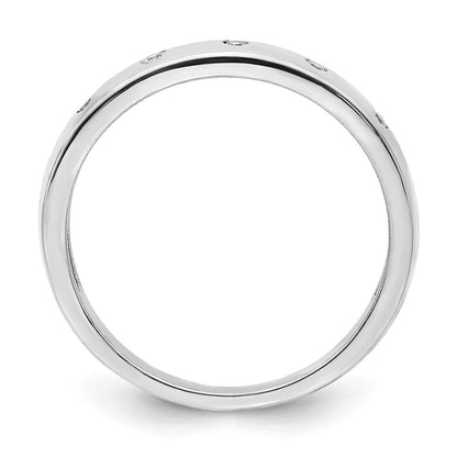 14K Weißgold 5 Stein Diamant Ring
