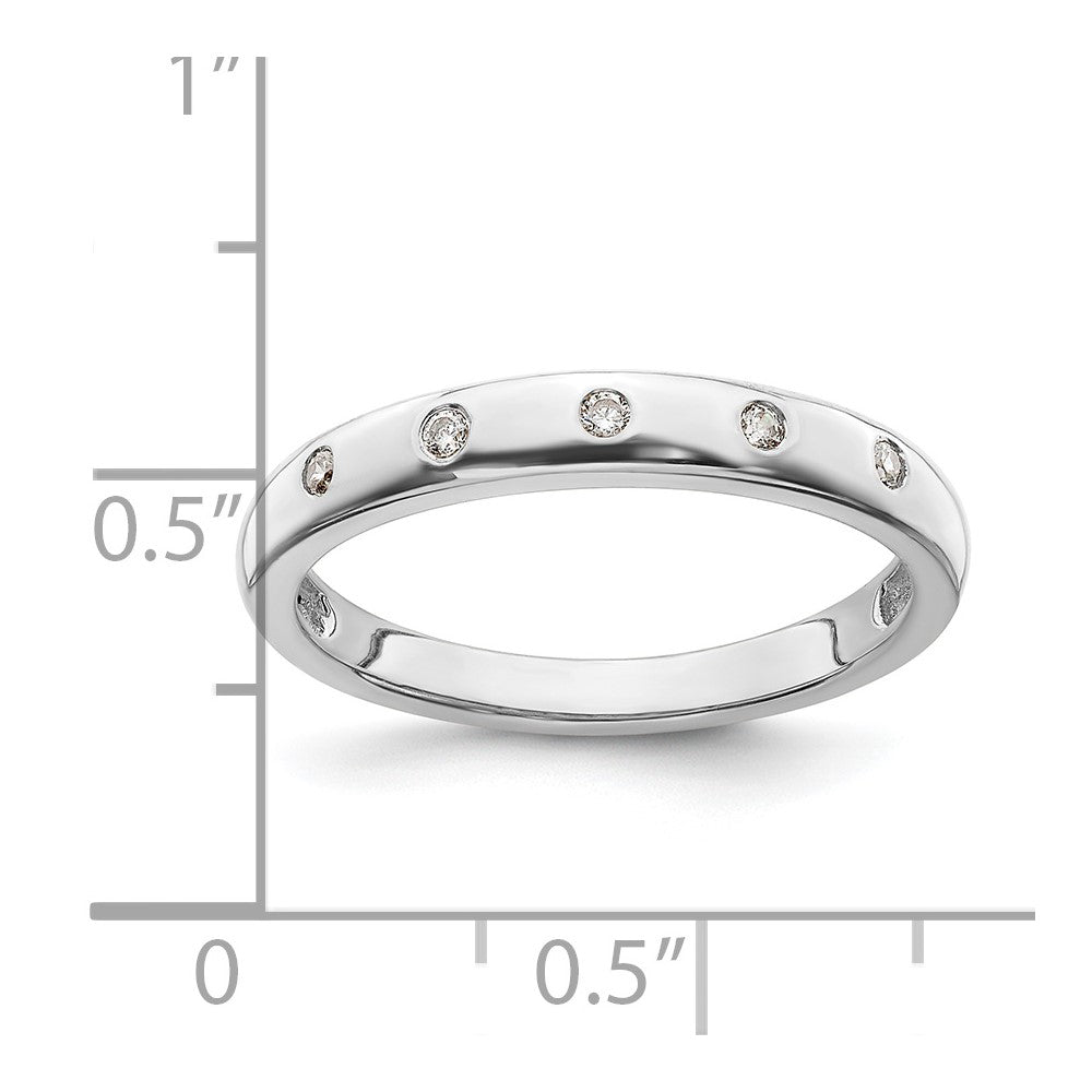 14K Weißgold 5 Stein Diamant Ring