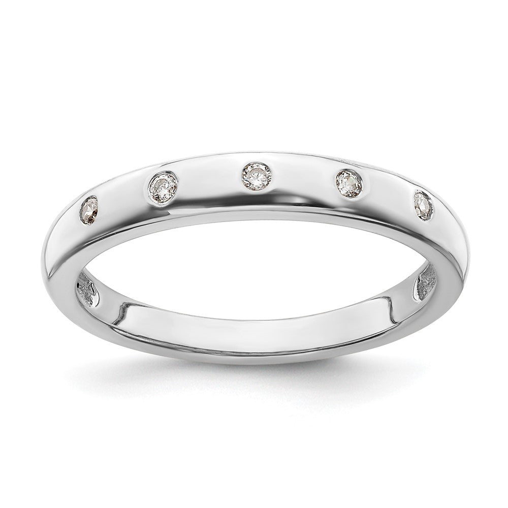 14K Weißgold 5 Stein Diamant Ring