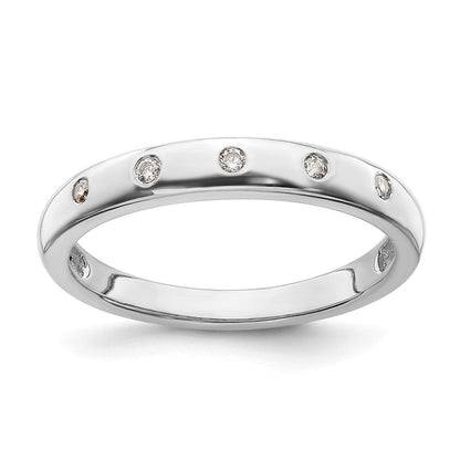 14K Weißgold 5 Stein Diamant Ring