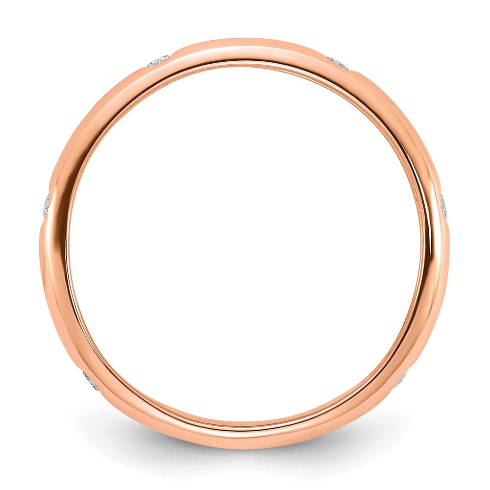 14K Roségold Ring mit 6 natürlichen Diamanten