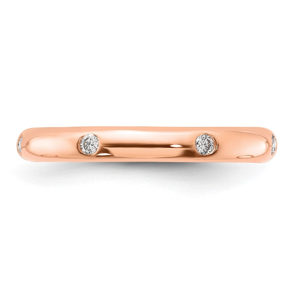 14K Roségold Ring mit 6 natürlichen Diamanten