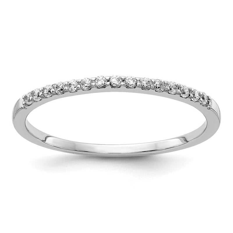 14K Weißgold Ring mit natürlichen Diamanten, 0,12 ct Gesamtgewicht