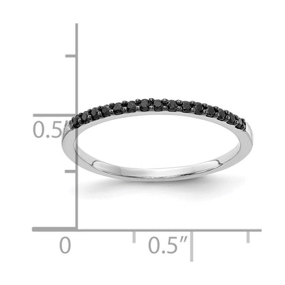 10K Weißgold 10K Schwarz Diamant Ring
