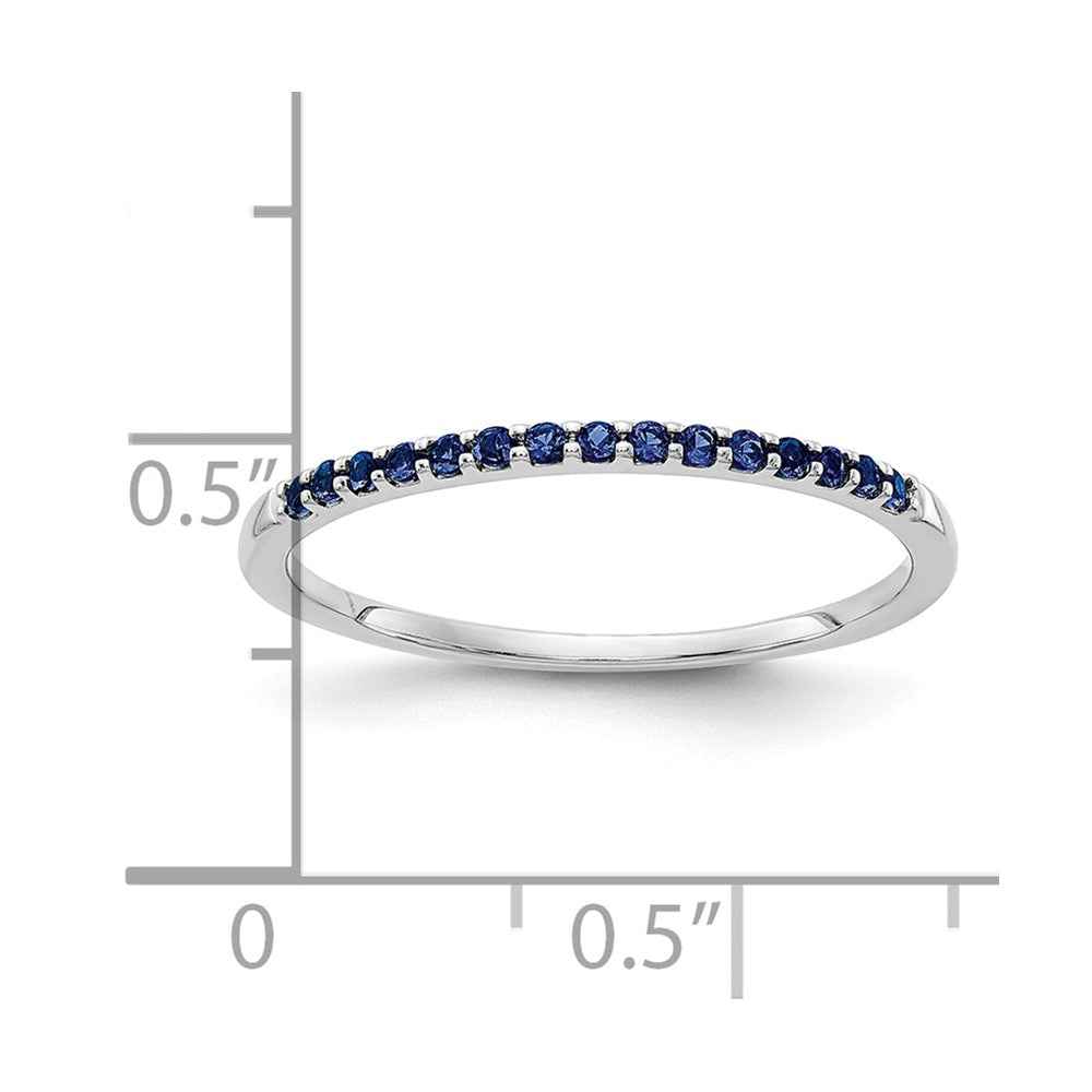 10K Weißgold 10K Blau Saphir Ring