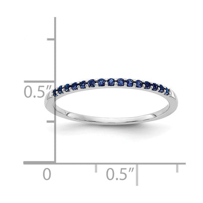 10K Weißgold 10K Blau Saphir Ring