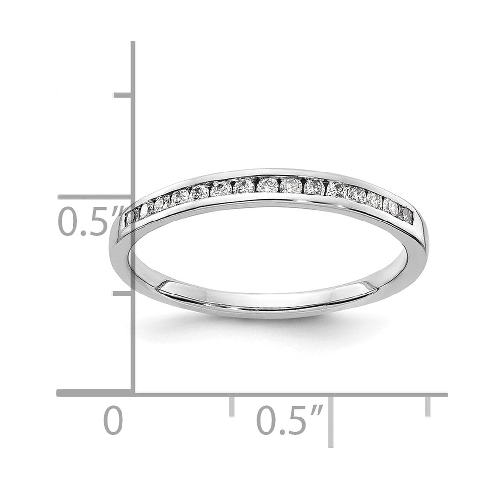 10K Weißgold 10K Diamant Kanalfassung Ring