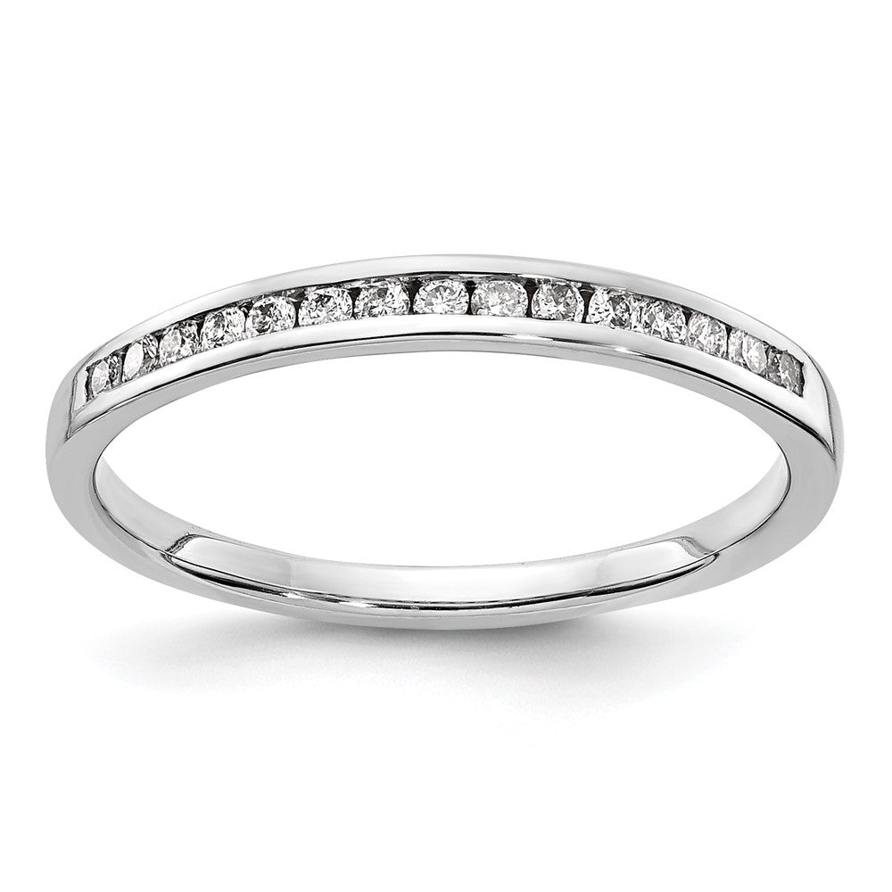 10K Weißgold 10K Diamant Kanalfassung Ring
