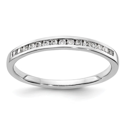 10K Weißgold 10K Diamant Kanalfassung Ring