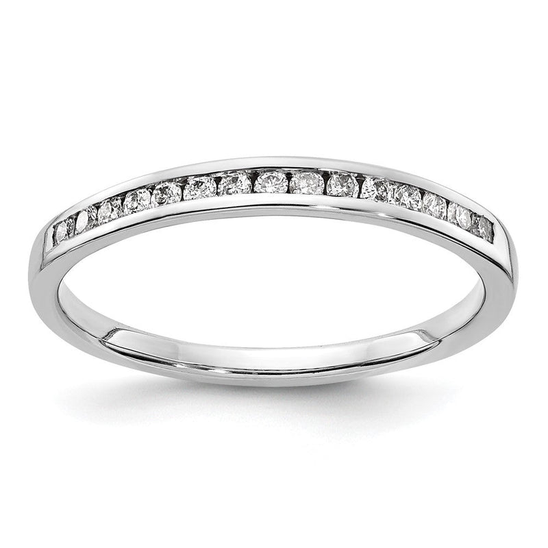 10K Weißgold 10K Diamant Kanalfassung Ring