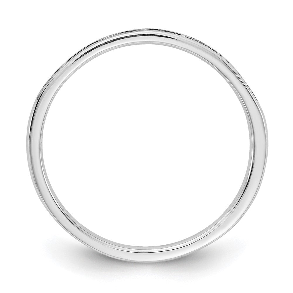 14K Weißgold Ring mit 0,17 ct. im Kanal gefasstem Labordiamant VS/SI+ G+