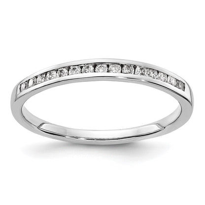 14K Weißgold Ring mit 0,17 ct. im Kanal gefasstem Labordiamant VS/SI+ G+