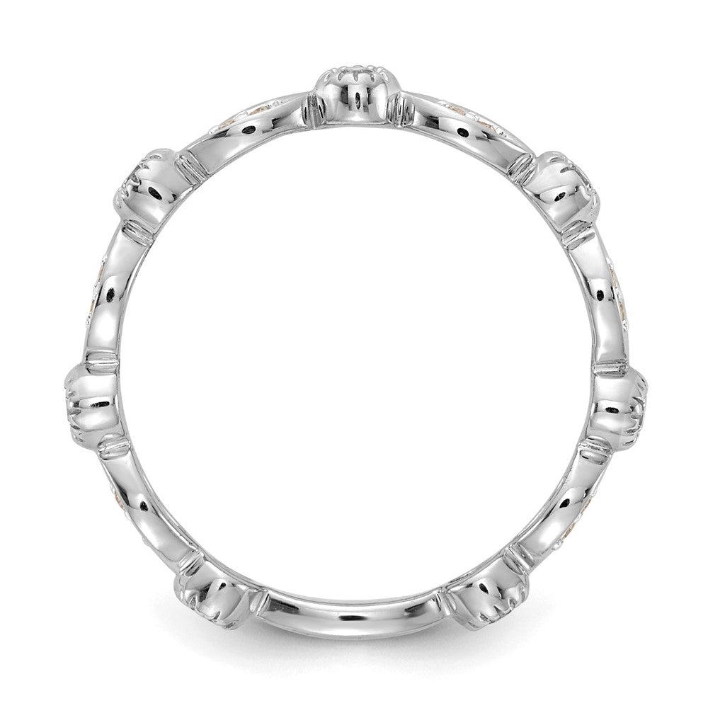 14K Weißgold 0,2 ct. Labor-gezüchteter Diamant VS/SI+ G+ Fashion-Ring
