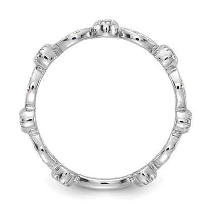 14K Weißgold 0,2 ct. Labor-gezüchteter Diamant VS/SI+ G+ Fashion-Ring