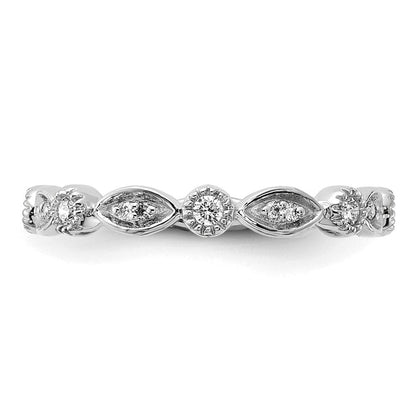 14K Weißgold 0,2 ct. Labor-gezüchteter Diamant VS/SI+ G+ Fashion-Ring