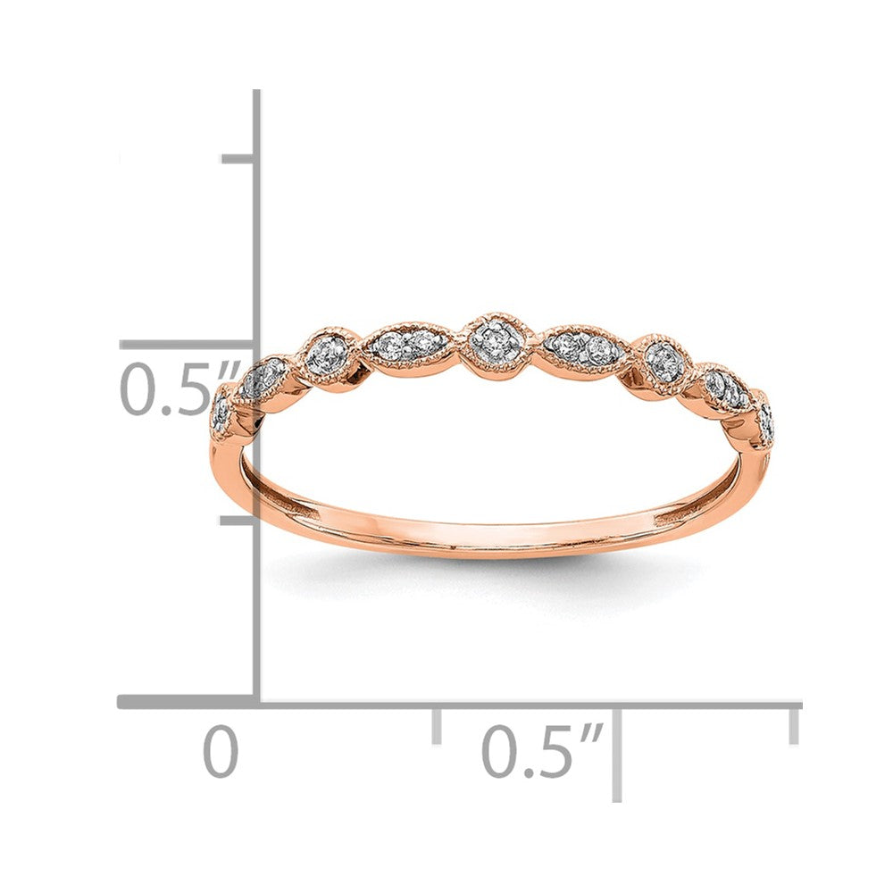 10K Roségold 10K Diamant Fantasie Ring