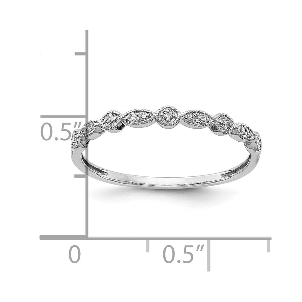 10K Weißgold 10K Diamant Fantasie Ring