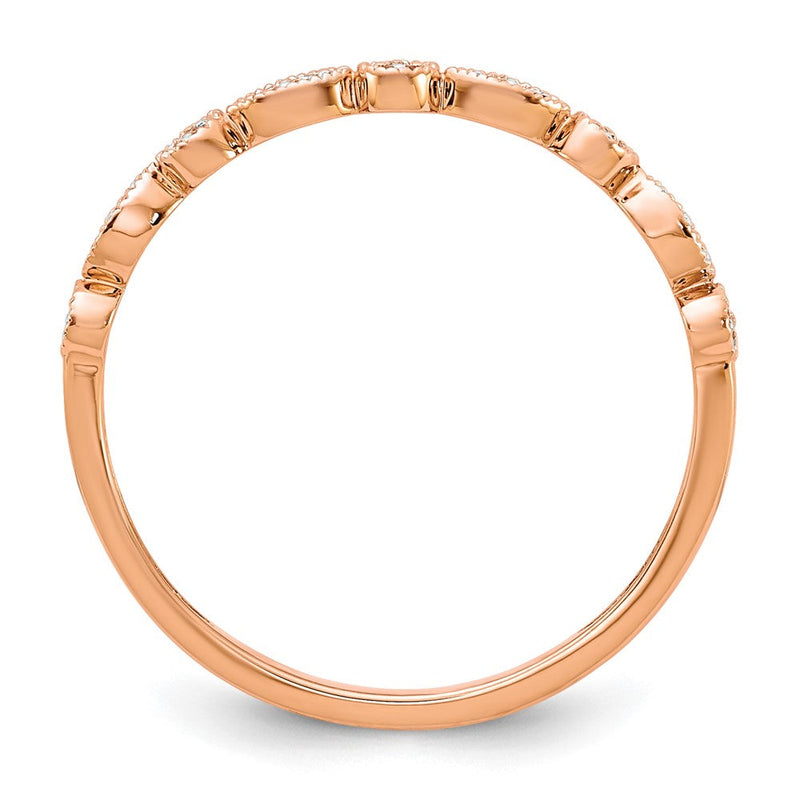 14K Roségold Diamant-Ring für Damen, Fancy-Design