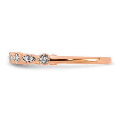 14K Roségold Diamant-Ring für Damen, Fancy-Design