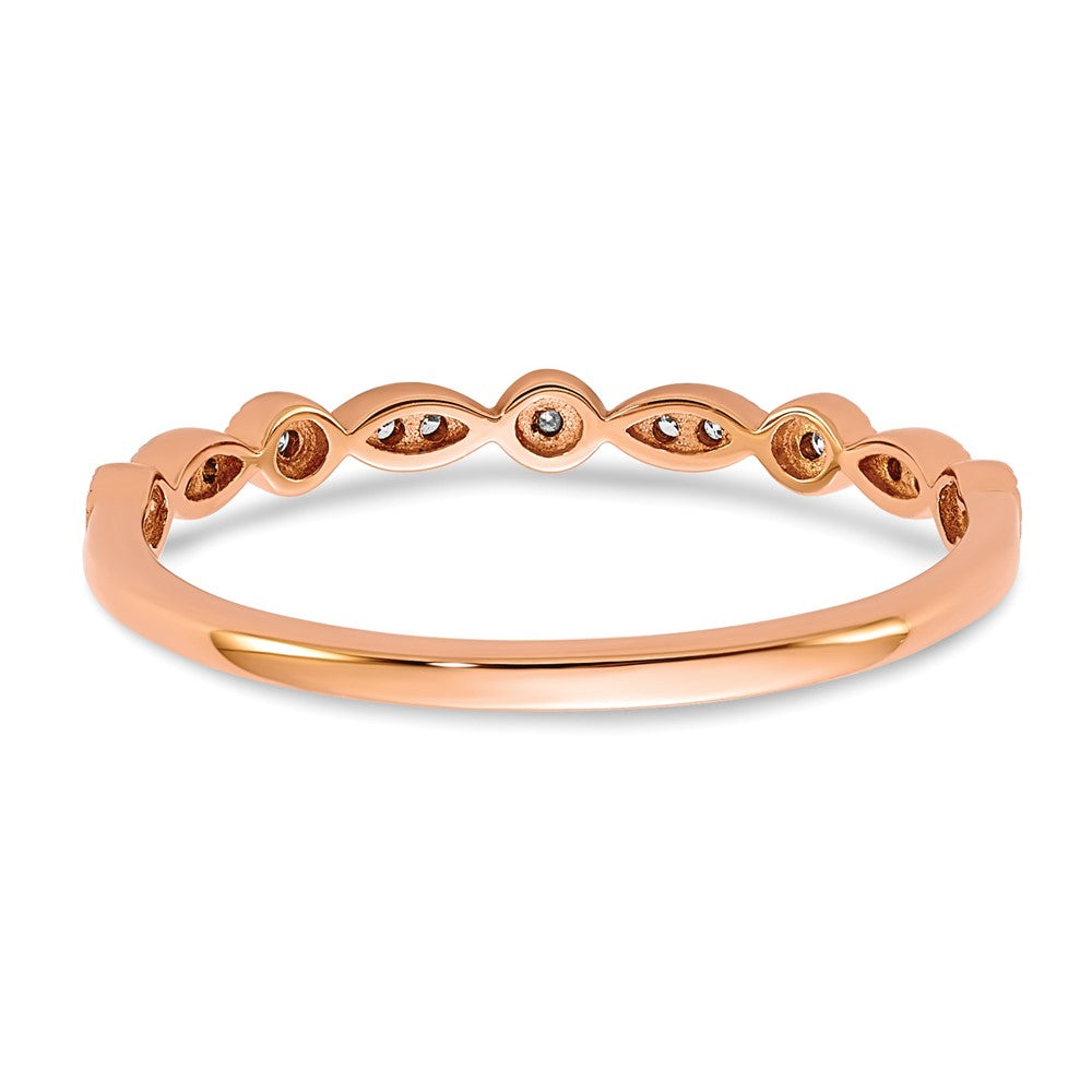 14K Roségold Diamant-Ring für Damen, Fancy-Design