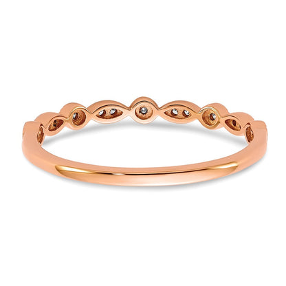 14K Roségold Diamant-Ring für Damen, Fancy-Design