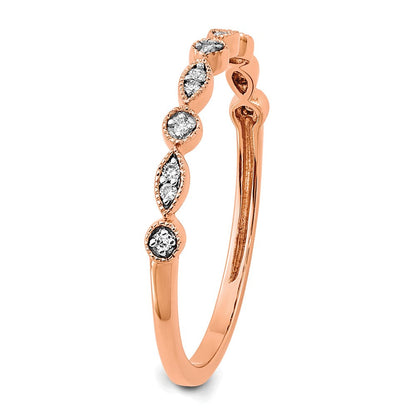 14K Roségold Diamant-Ring für Damen, Fancy-Design