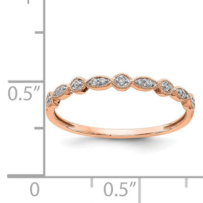 14K Roségold Diamant-Ring für Damen, Fancy-Design