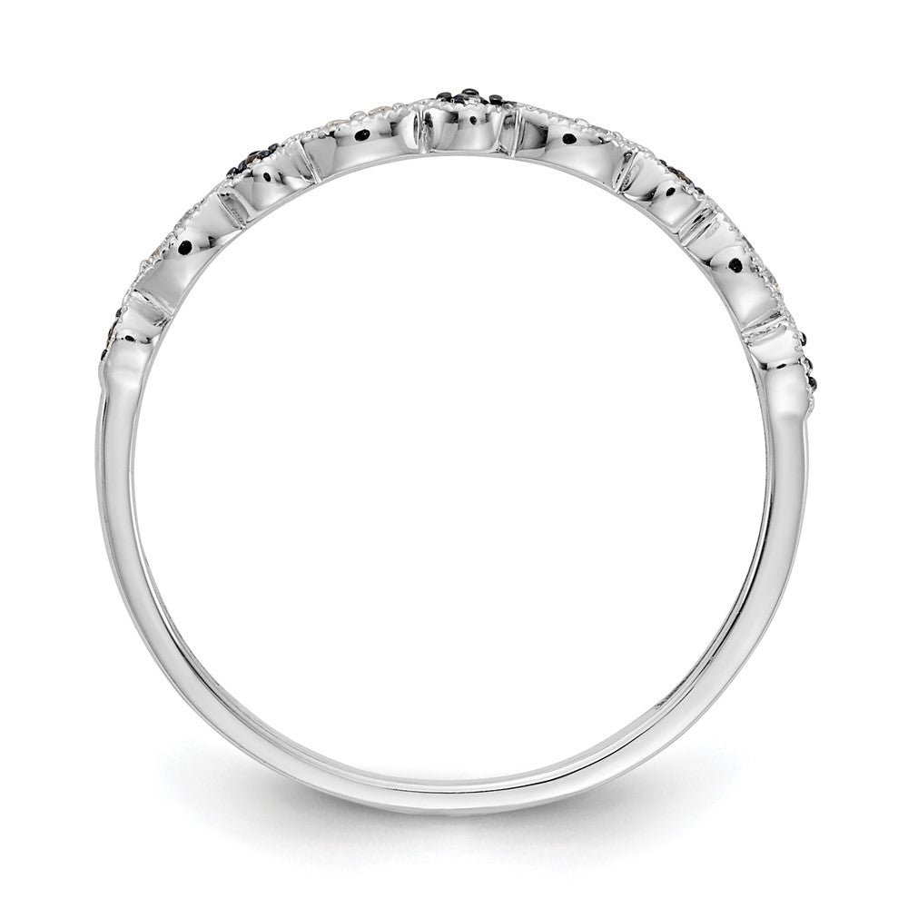 10K Weißgold Blau/white Diamant Fantasie Ring