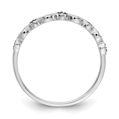 10K Weißgold Blau/white Diamant Fantasie Ring