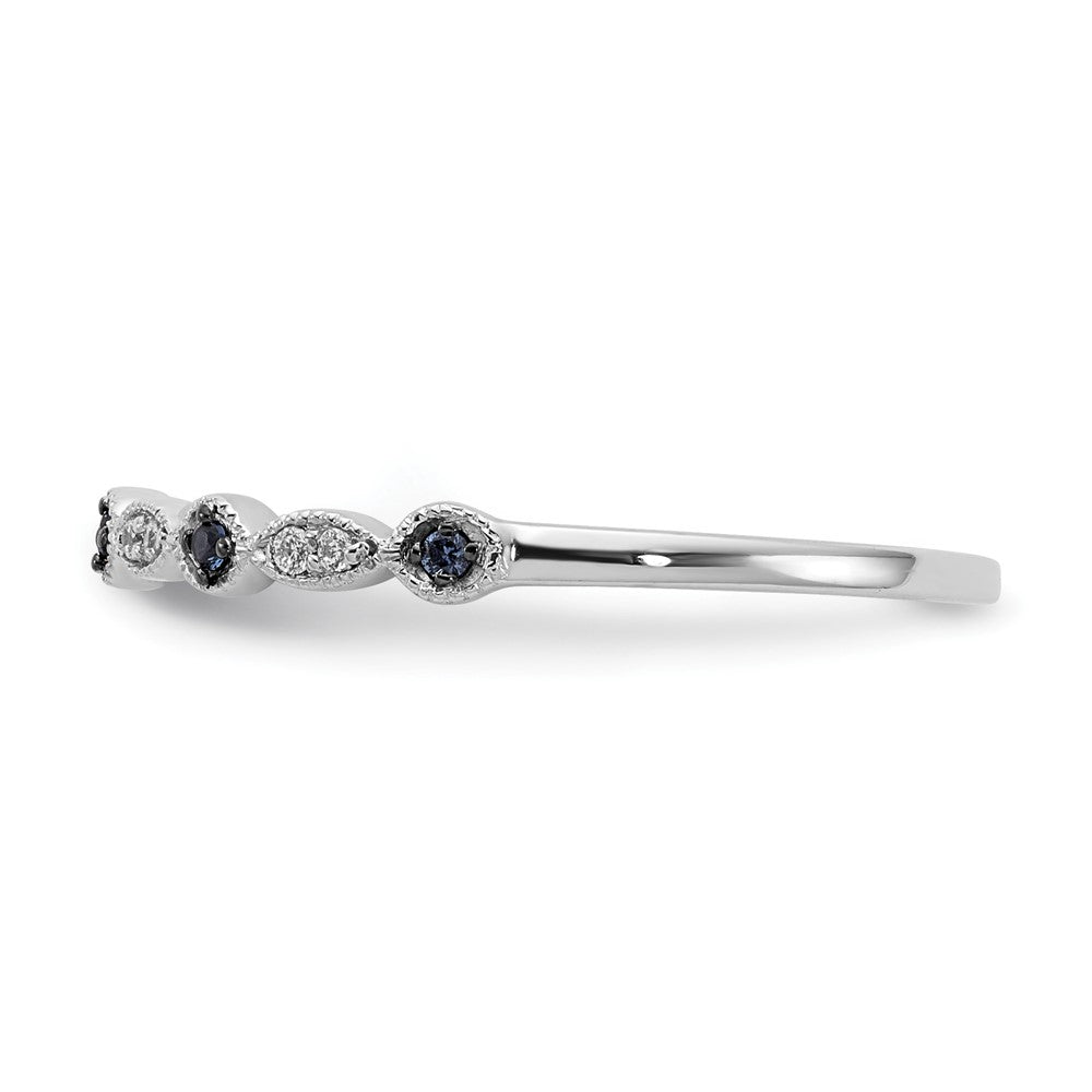 10K Weißgold Blau/white Diamant Fantasie Ring